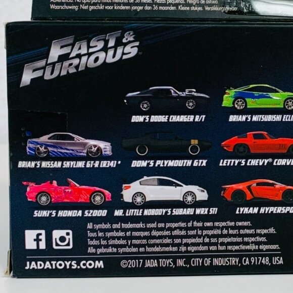 Fast Furious Die Cast Brians Ford F150 SVT Lightning Red Pickup Truck Jada NEW - Picture 8 of 10